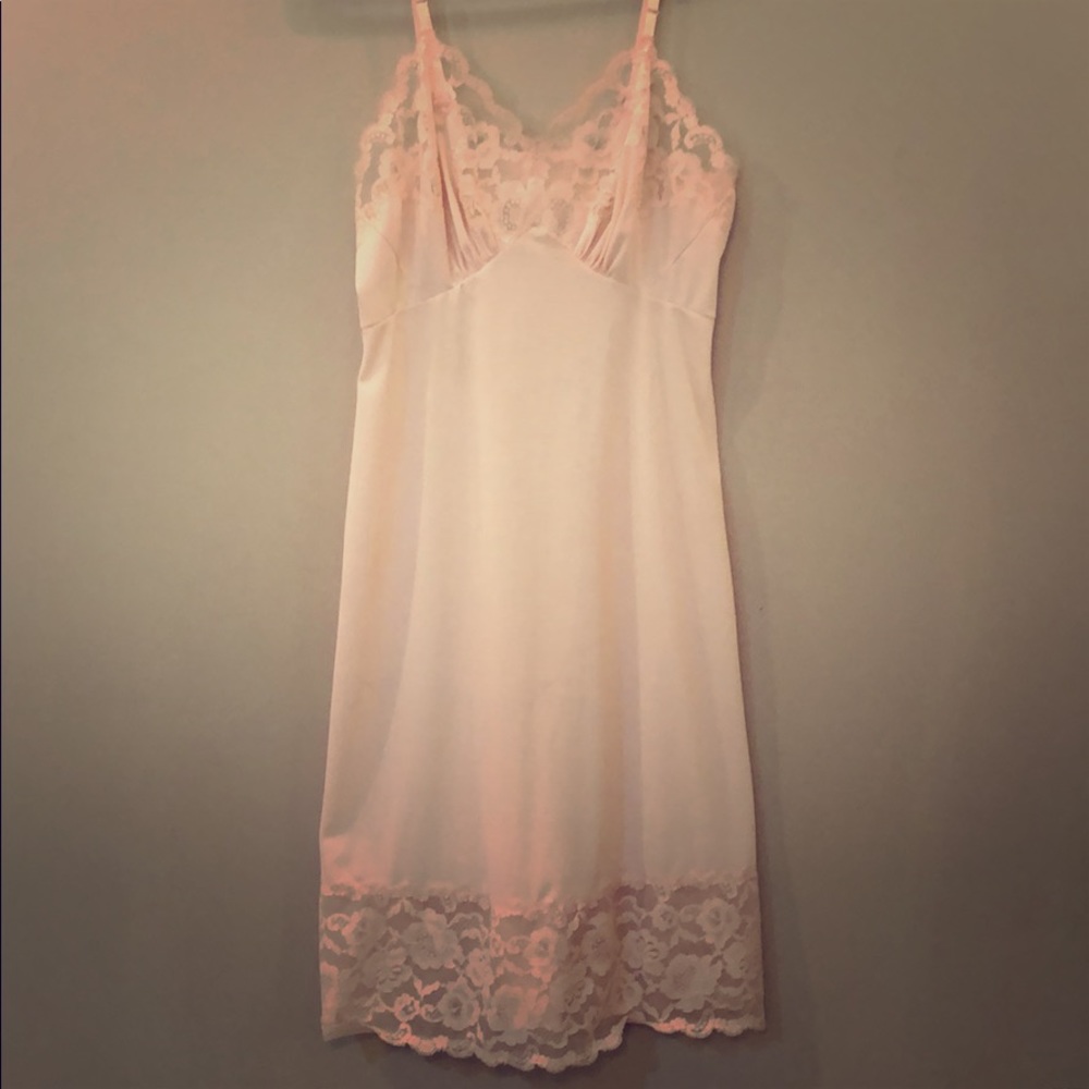 1950s vintage pastel pink slip